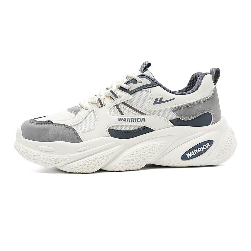 Warrior Cushioning Abrasion Resistant Breathable Low top Casual Shoes Men's Beige Gray Blue