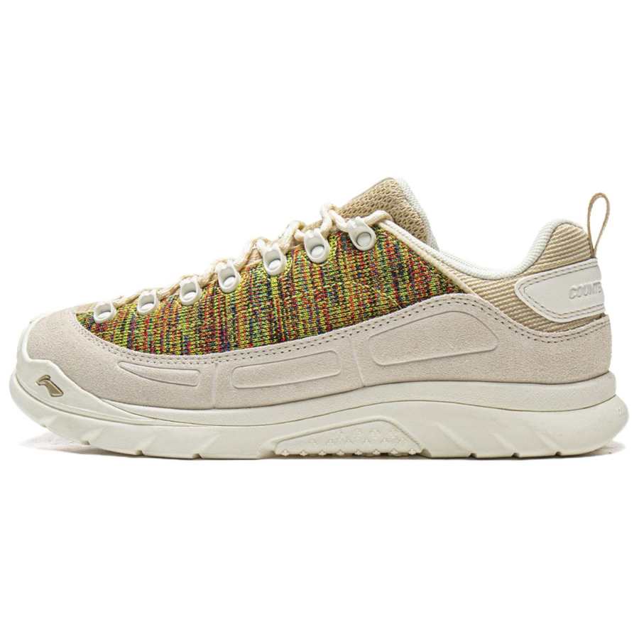 Li-Ning Li Ning Outdoor CF Tracing Synthetic Leather Cushioning Rebound Low top Outdoor Shoes Unisex Mother Of Pearl White