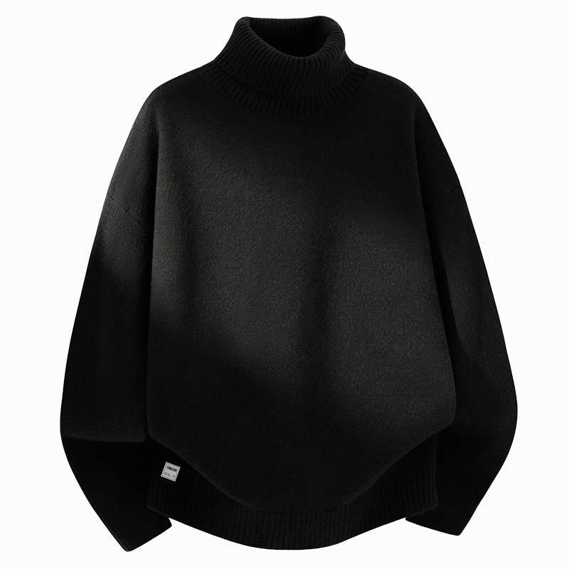 Tonlion Knitwear Unisex Turtleneck Thickened And Fleece Lined A Line