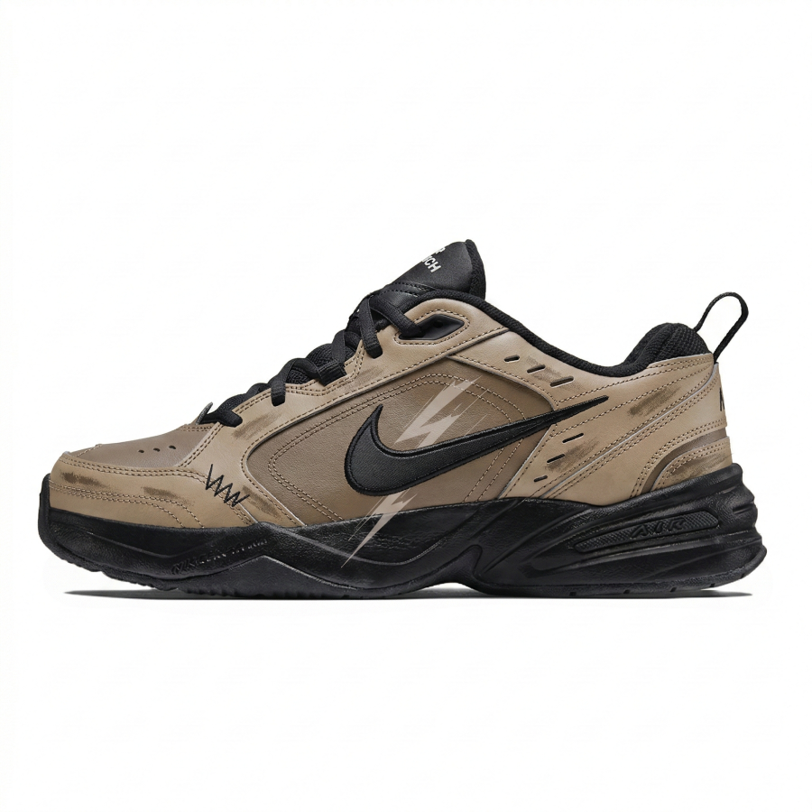 Nike Nike Air Monarch 4 Lemon Joy Slip Resistant Low top Chunky Sneakers Men's Khaki Brown
