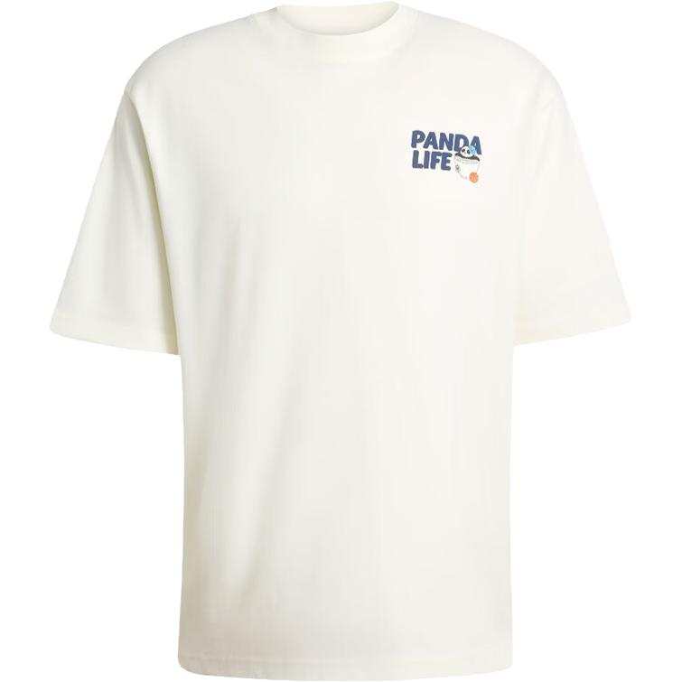 Adidas Adidas T Shirts Men's Ecru Crew Neck Moderate