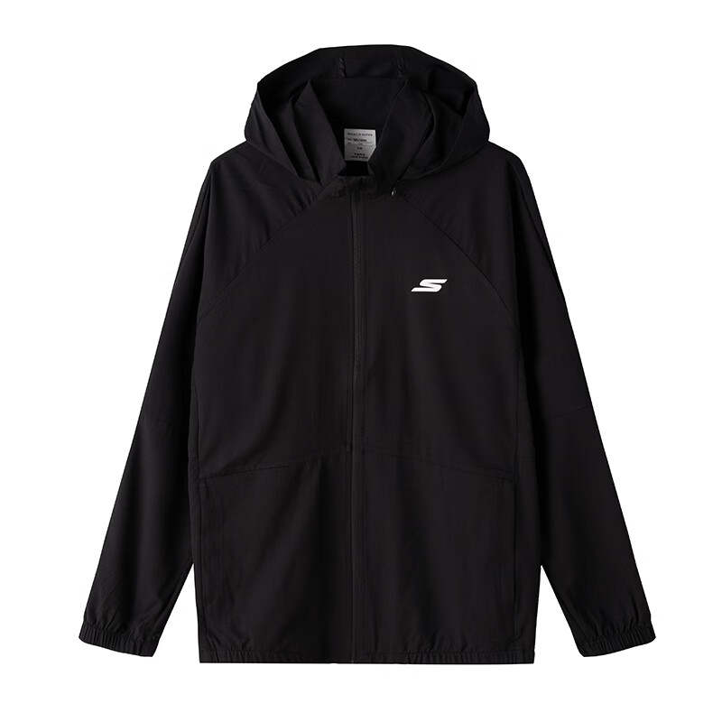 Skechers Jackets Unisex Carbon Black 03K8 Hooded Moderate Other