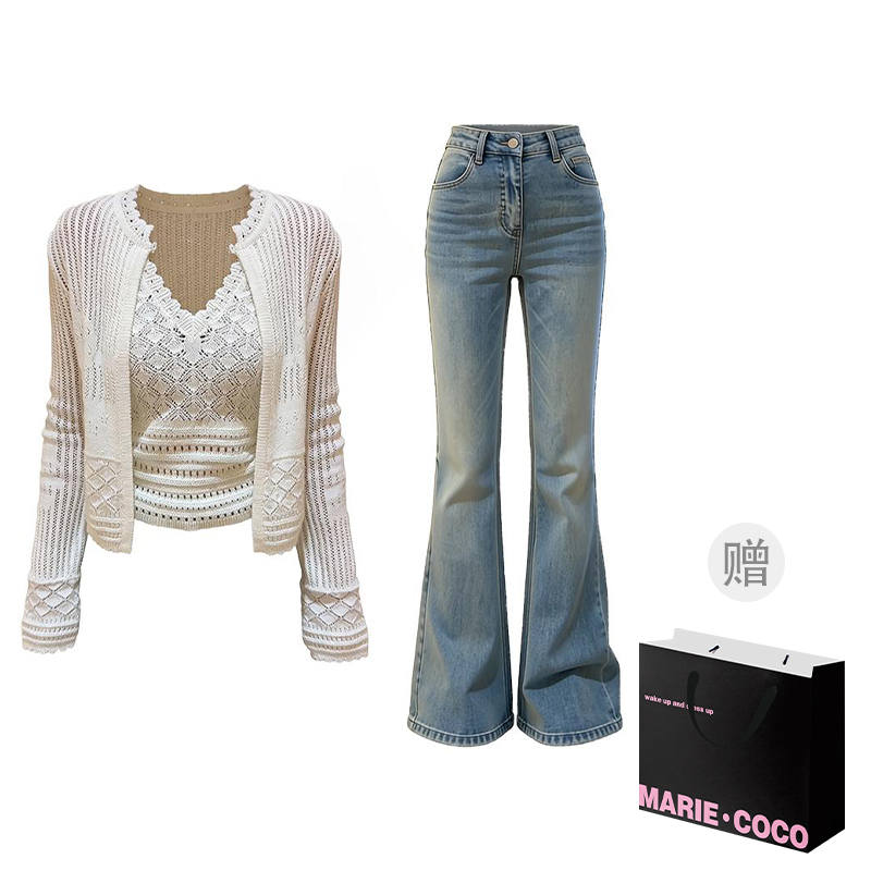 MARIE·COCO Casual Suits Women's V Neck Moderate