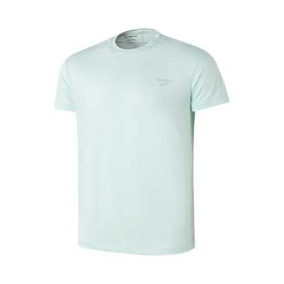 Brooks T Shirts Men's Light Blue Crew Neck Moderate