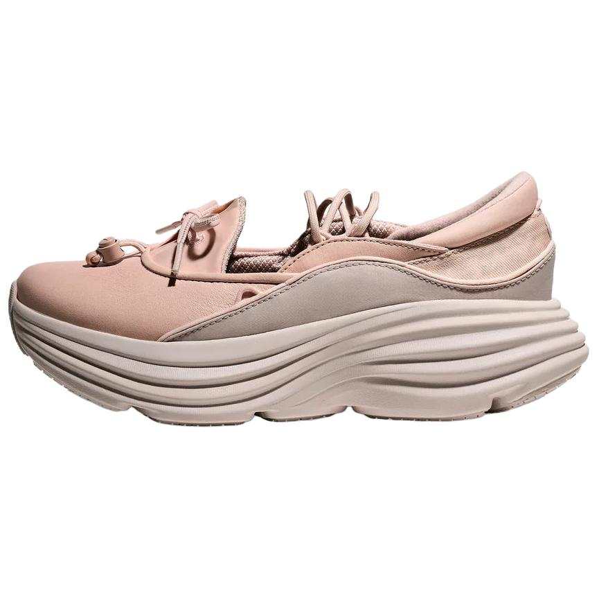 HOKA ONE ONE Bondi Platform Mary Jane Shoes Unisex Cherry Pink