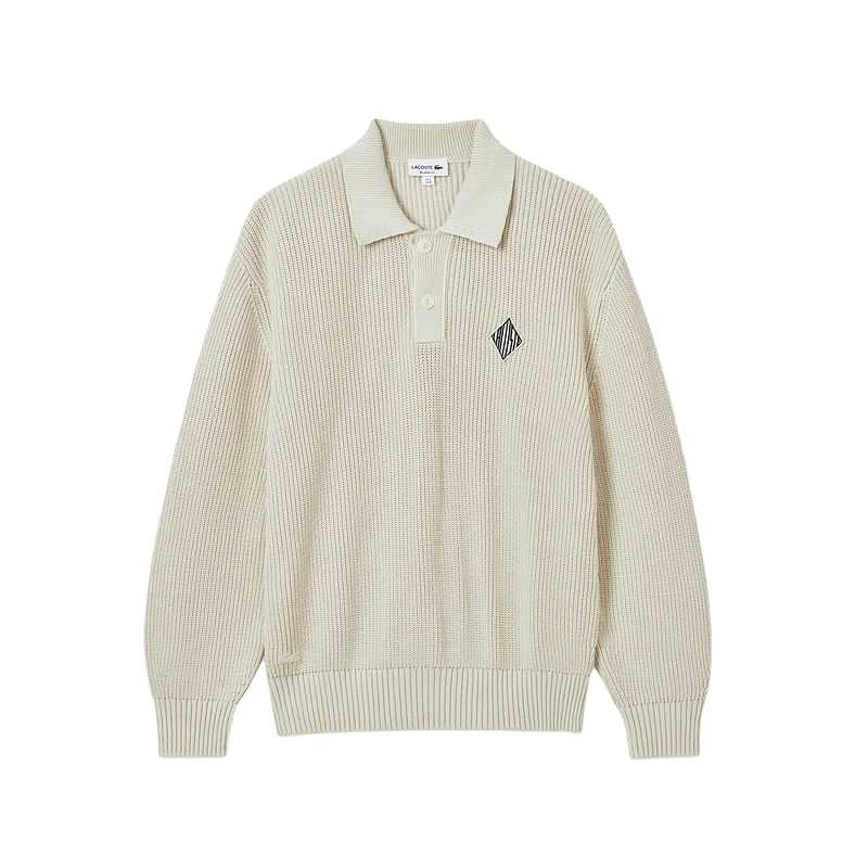 LACOSTE Knitwear Men's S7G/Powder Yellow Polo Collar Moderate