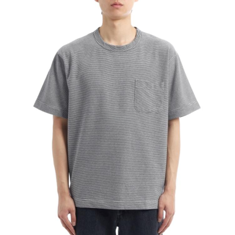 Nanamica T Shirts Men's Marine Blue Crew Neck