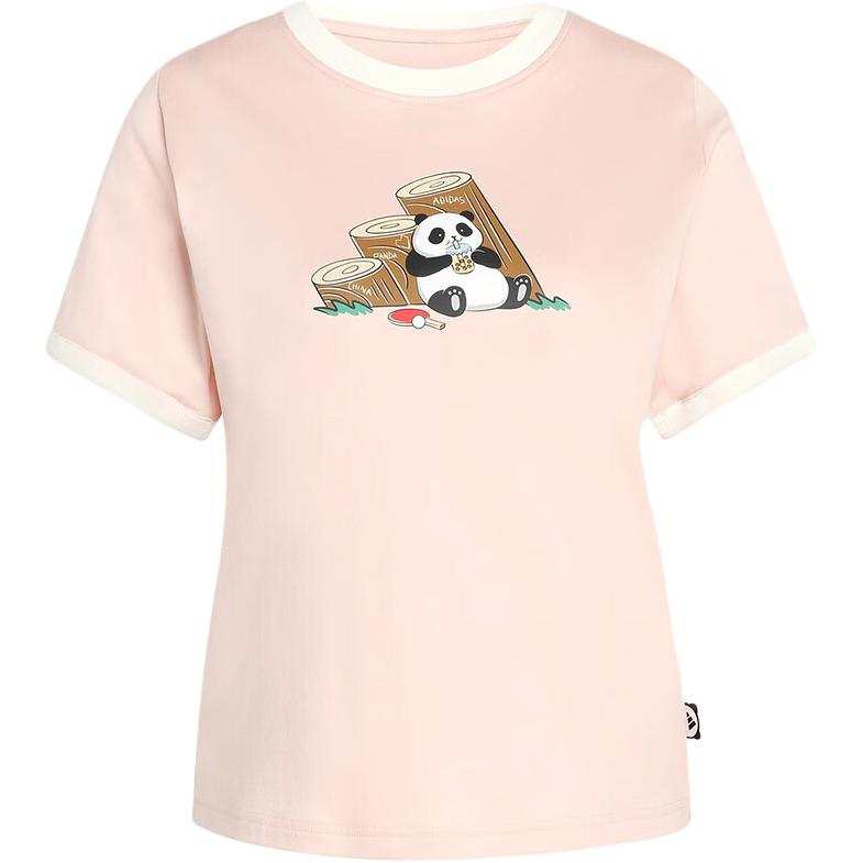 Adidas Adidas T Shirts Women's Pink Crew Neck Moderate