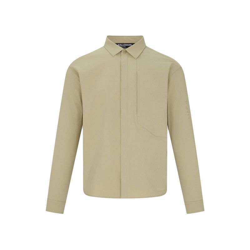 SALOMON Shirts Men's Slate Green Moderate