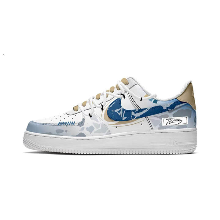 Nike Nike Air Force 1 Ocean Cruise Ticket Synthetic Leather Cushioning Abrasion Resistant Slip Resistant Low top