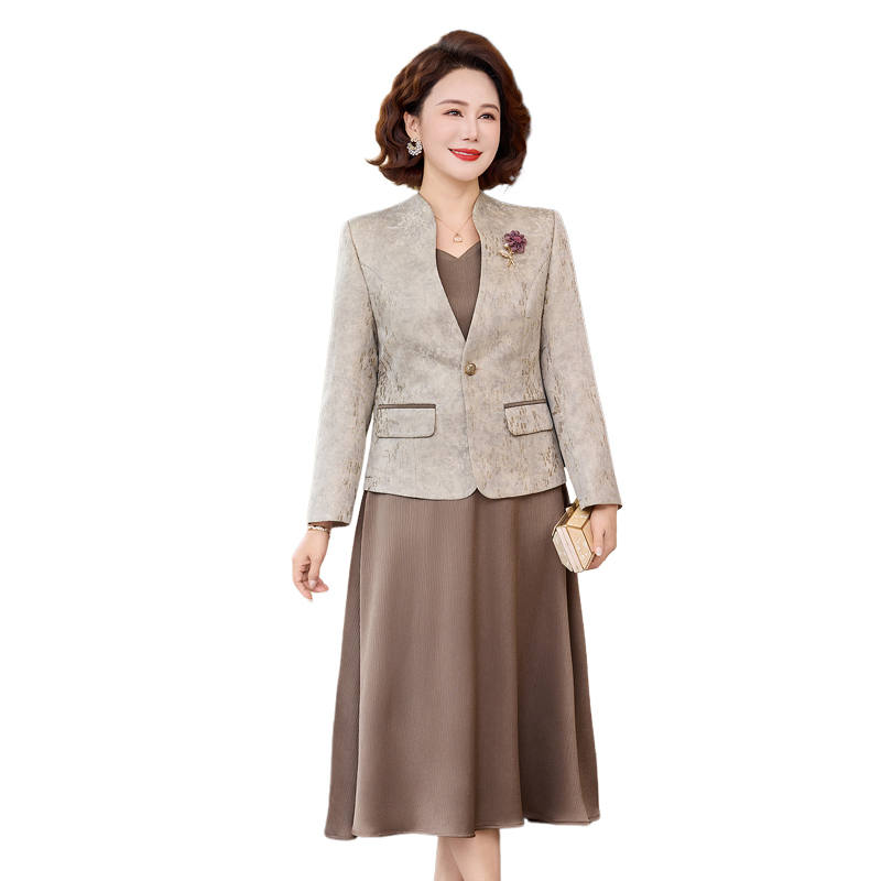 Hodo Two Piece Skirt Sets Women's Collarless Moderate Mid Length