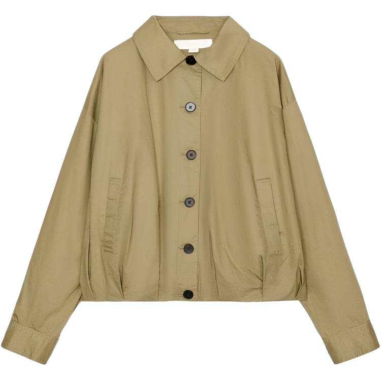 ZARA Jackets Women's Khaki Lapel Moderate Other