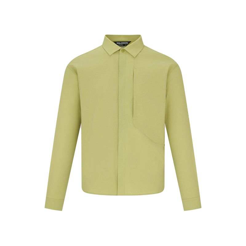 SALOMON Shirts Men's Pea Green Moderate