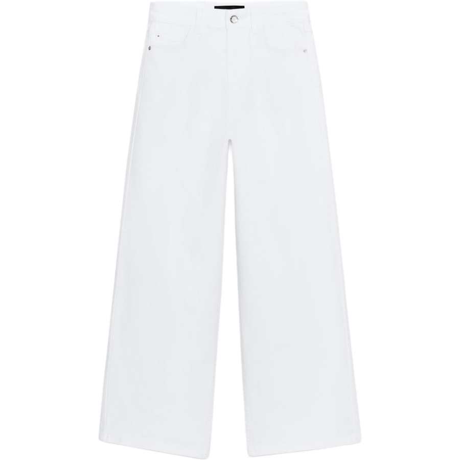 ZARA Jeans Women's White Moderate Wide Leg Pants