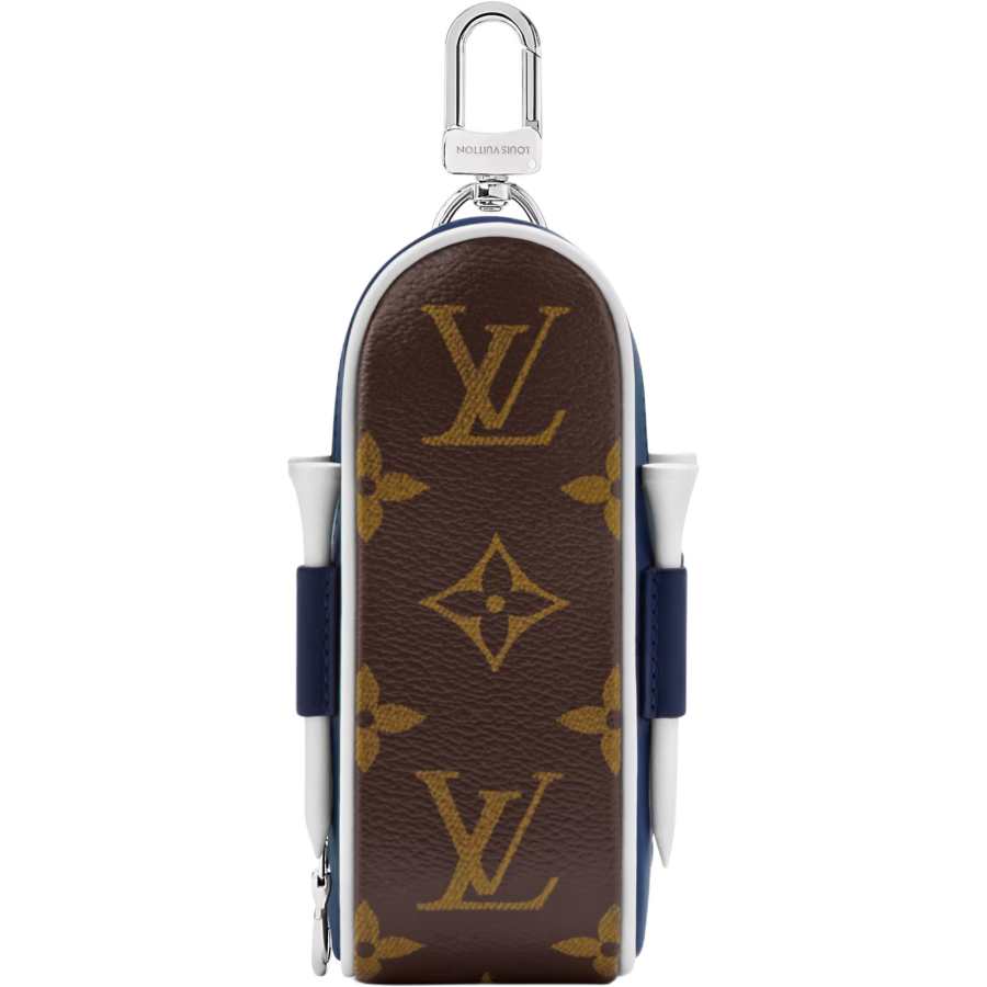 LOUIS VUITTON GOLF Monogram Coated Canvas Golf Bag Travel Organizers Unisex Brown & Dark Blue