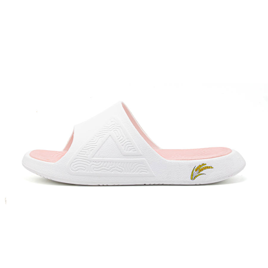 PEAK Taichi National Innovation Slippers EVA Totem Graffiti Slide Slippers Unisex Large White Pink