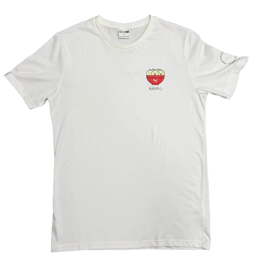 PUMA PUMA T Shirts Men's White Crew Neck