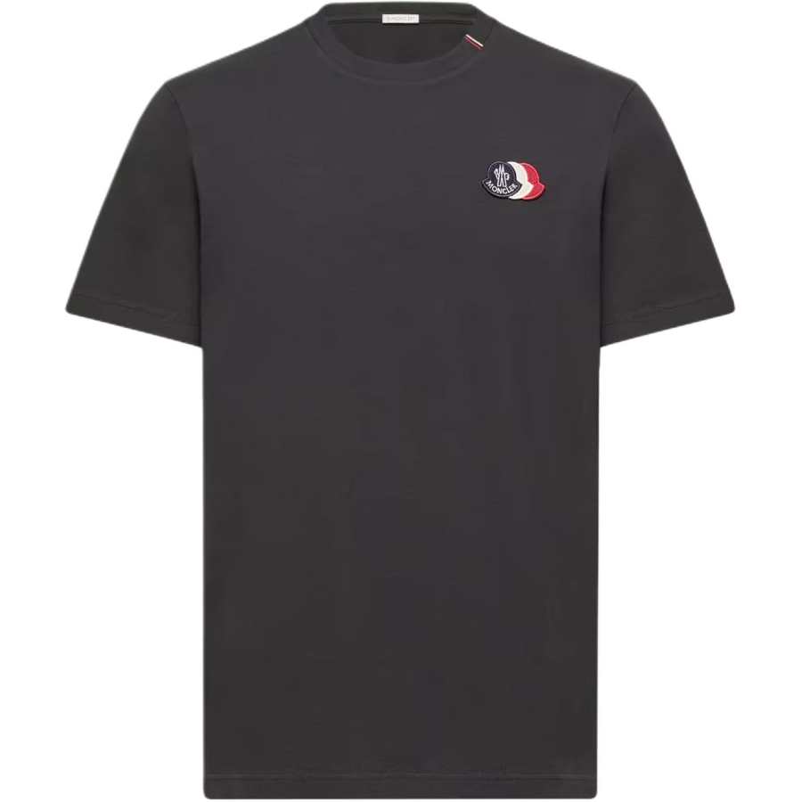 Moncler SS26 Embroidered Tricolor Cotton T Shirt T Shirt Men's