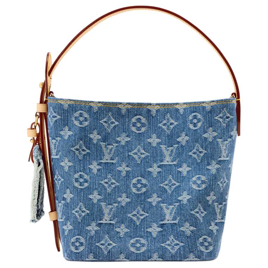 LOUIS VUITTON All In BB Fabric Bucket Bag, One Shoulder Handbag Small Women's Blue