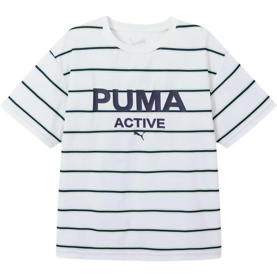 PUMA T Shirt White Green Unisex