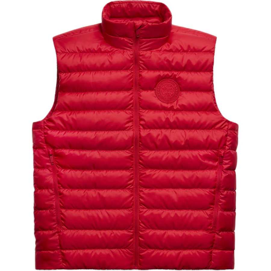 Canada Goose Down Vests Men's Red Stand Collar Moderate