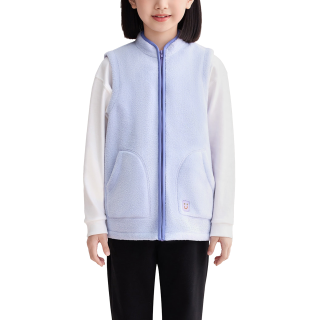HONGDOUJUJIA Vest Thickened And Fleece Lined Thermal Stand Collar Zipperless Sleeveless Kids'