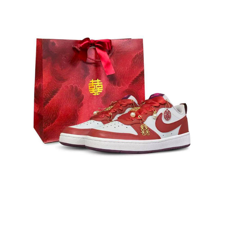Nike Nike Court Borough Tower Rabbit Creative Low top Skateboard Shoes Unisex Red