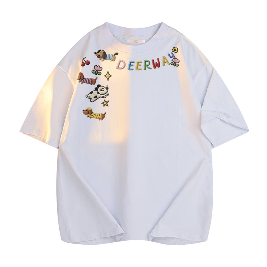 DEERWAY T Shirts Unisex Crew Neck Moderate Straight Fit