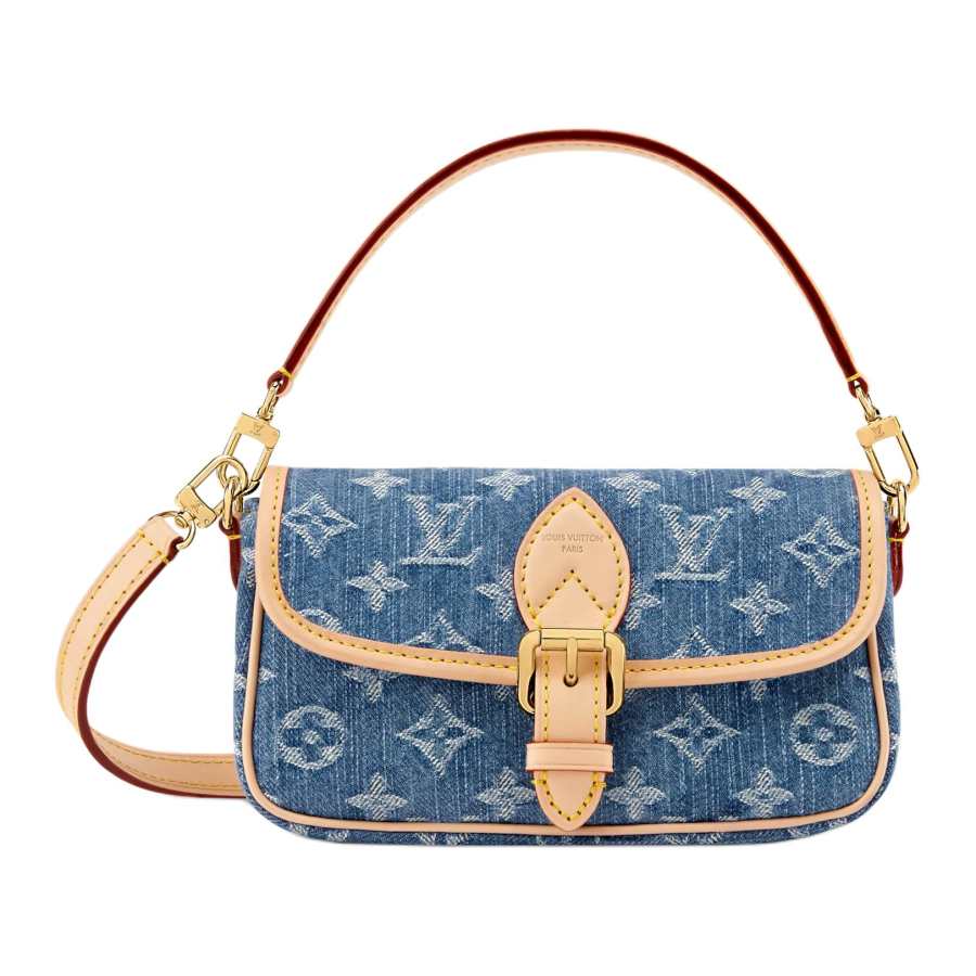 LOUIS VUITTON Fabric Shoulder Bag, Crossbody Bag, Handbag Small Women's Blue