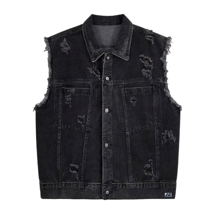 MUSCLETECH MUSCLETECH Denim Jackets Unisex Lapel Moderate Straight Fit