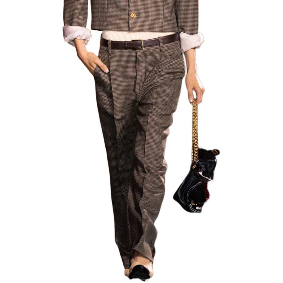 CHANEL Casual Pants Women's Brown Moderate Other