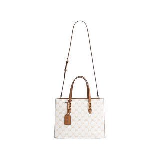 COOGI Synthetic Leather Handbag Large Women's Ecru/Coffee