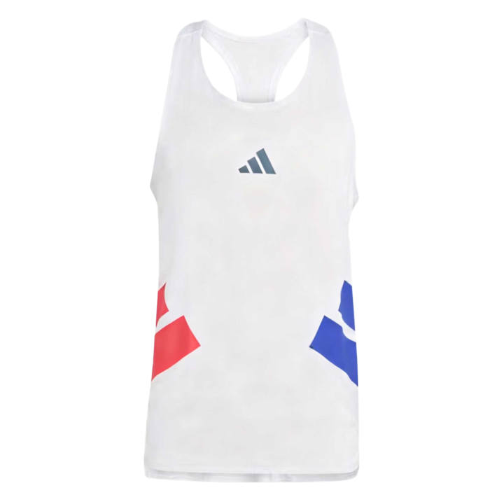 Adidas Adidas Running Tank Tops Men's White/Semi Transparent Red/Mysterious Ink