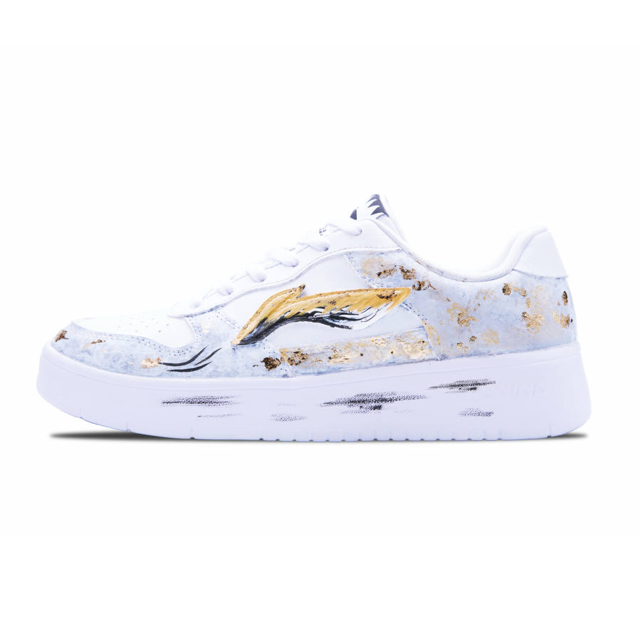 Li-Ning Li Ning Floating Boat Golden Ink Tide Walk Synthetic Leather Abrasion Resistant Slip Resistant Low top Skateboard Shoes