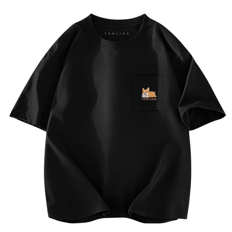 Tonlion T Shirts Unisex Crew Neck Moderate Straight Fit