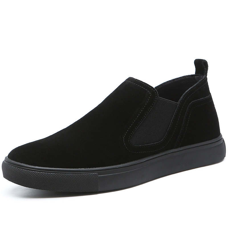 Devanro Devanro Cow Suede Casual Shoes Men's Black