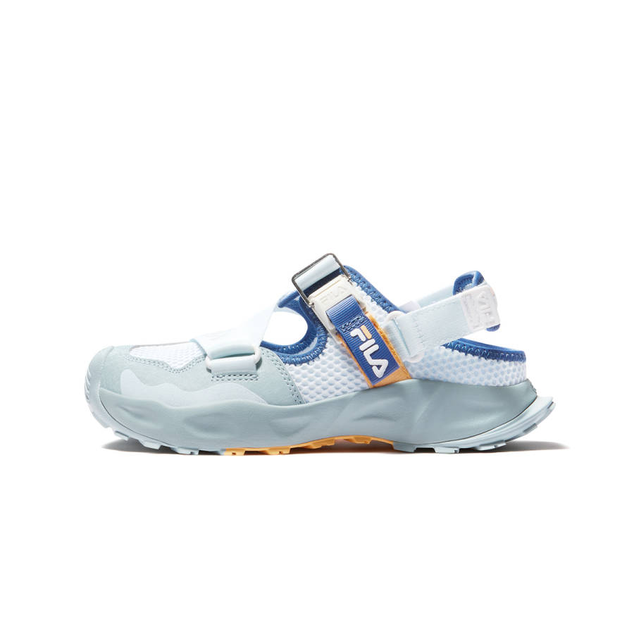 FILA KIDS SEASON FSW Synthetic Leather, Textile Slip Resistant And Breathable Sandal Illusion Blue/Slate Gray Kids'