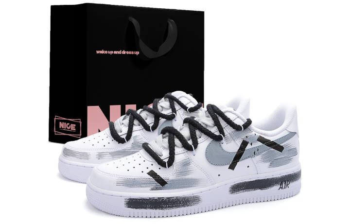 Nike Nike Air Force 1 Skateboard Shoes Women's Low Top Black White