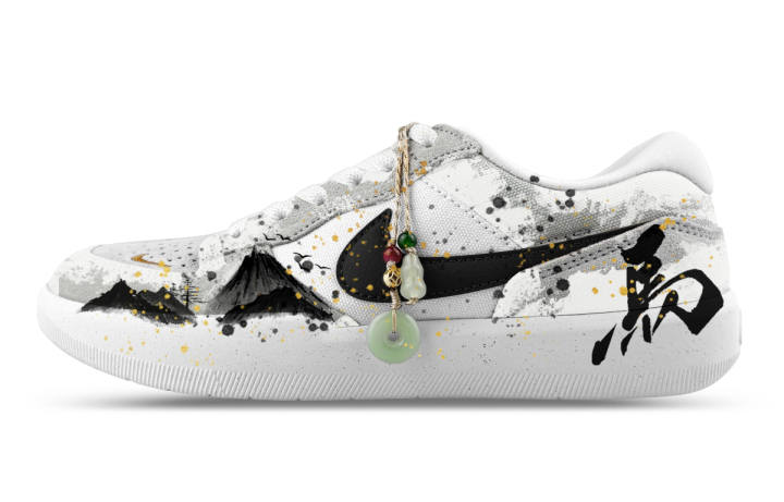 Nike Nike SB Force 58 Low top Casual Shoes Unisex Black White Gray