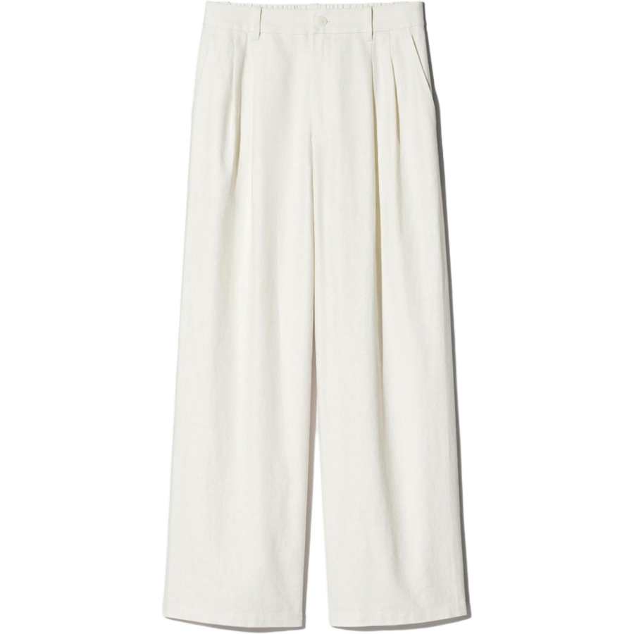 UNIQLO Comptoir Des Cotonniers Casual Pants Women's Ivory Moderate Straight Fit Pants