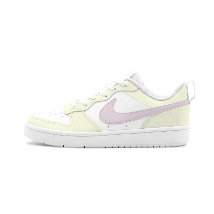 Nike Nike Court Borough 2 Skateboard Shoes Unisex Low Top Yellow/Pink/White