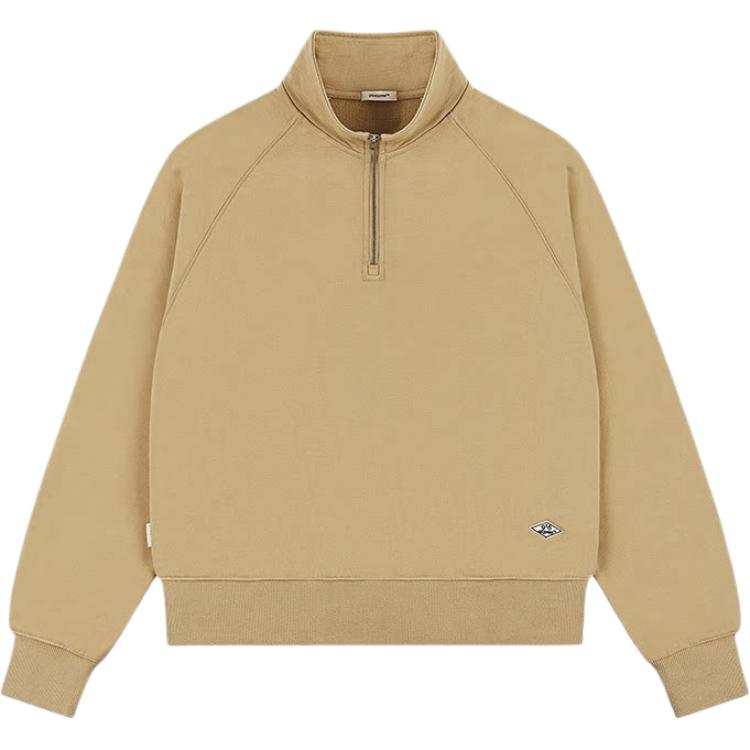 GOOD BAI Sweatshirts Unisex Khaki Stand Collar Moderate