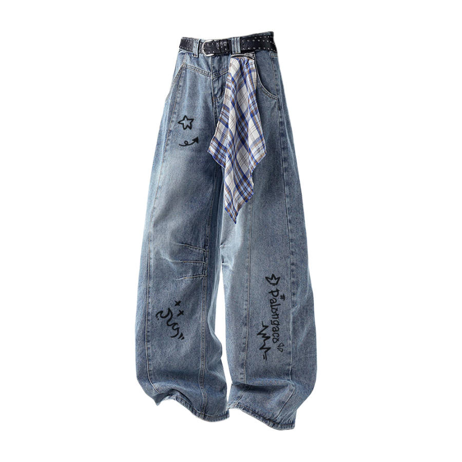 PAL ONGACO Jeans Unisex Blue Moderate Cargo Pants