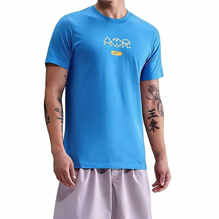 Nike Nike T Shirts Men's Light Blue Crew Neck Moderate