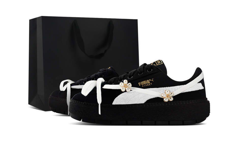 PUMA Platform Trace Low top Skateboard Shoes Women's Black