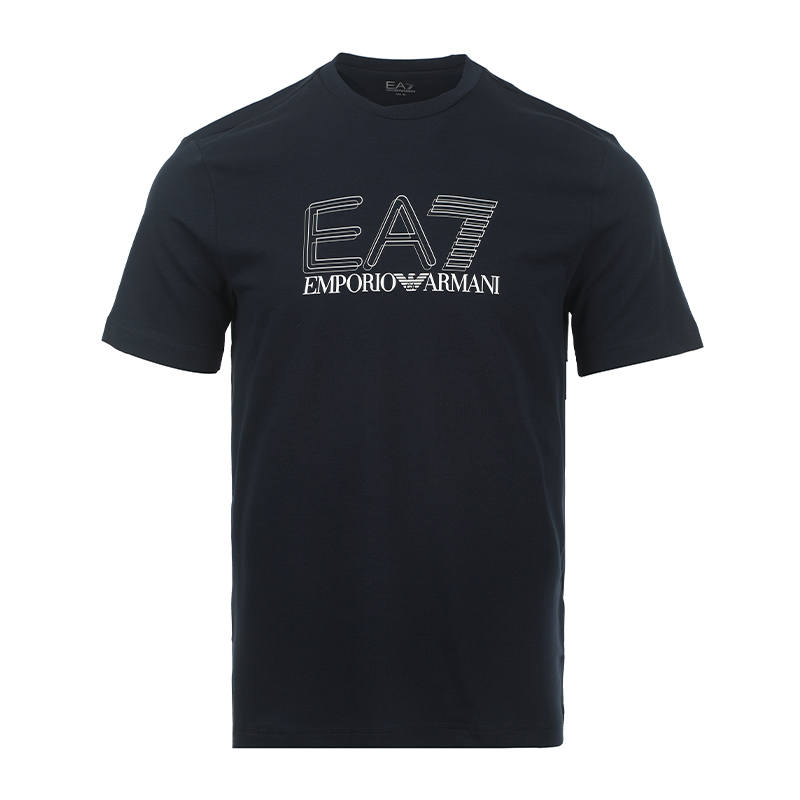 EMPORIO ARMANI EA7 Short Sleeved T Shirts Men's Dark Blue