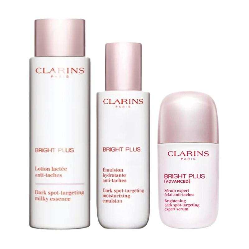 CLARINS Old Version Milk Water Radiance Small Porcelain Bottle Serums Skincare Product Three Piece Set Moisturizing