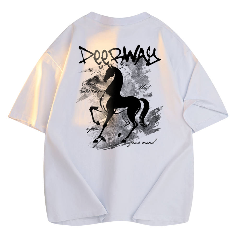 DEERWAY T Shirts Unisex Crew Neck Moderate Straight Fit