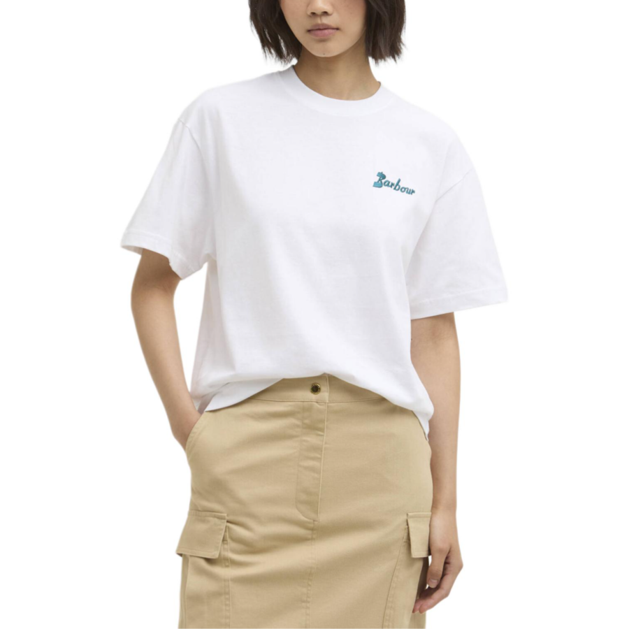 BARBOUR Drop Shoulder Sleeve T Shirt Women's