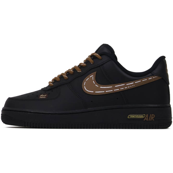 Nike Nike Air Force 1 Low top Skateboard Shoes Unisex Black Brown